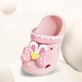 thumbnail image 6 of oqasdz Girls Sandals Cute Cartoon Bowknot Pattern Indoor Beach Slides Clogs for Toddlers and Kids Soft Sole Footwear Casual Summer Outdoor, 6 of 7