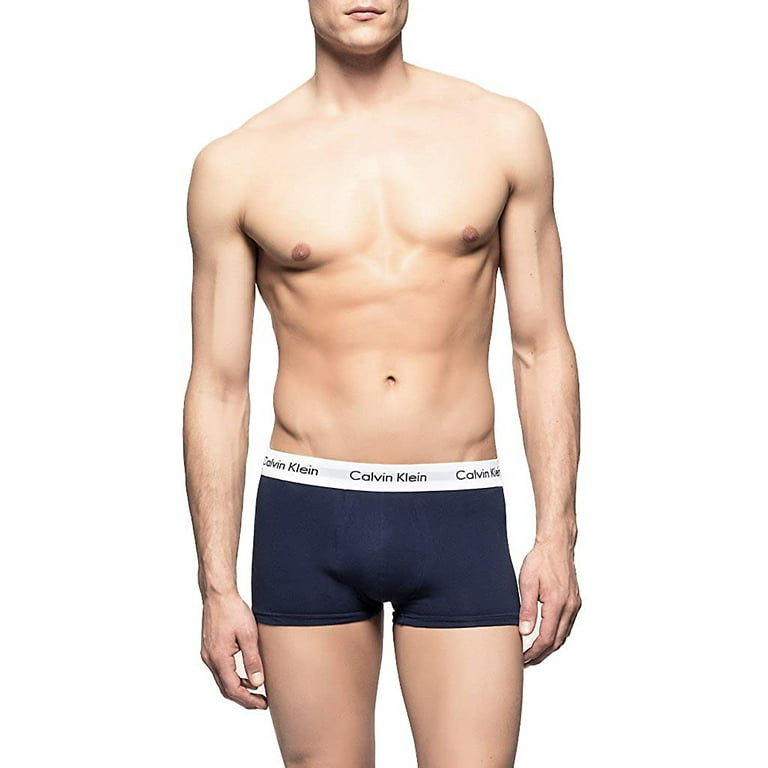 Calvin Klein Mens Underwear Cotton Stretch Trunk 3 Pack Medium  White/Red/Blue