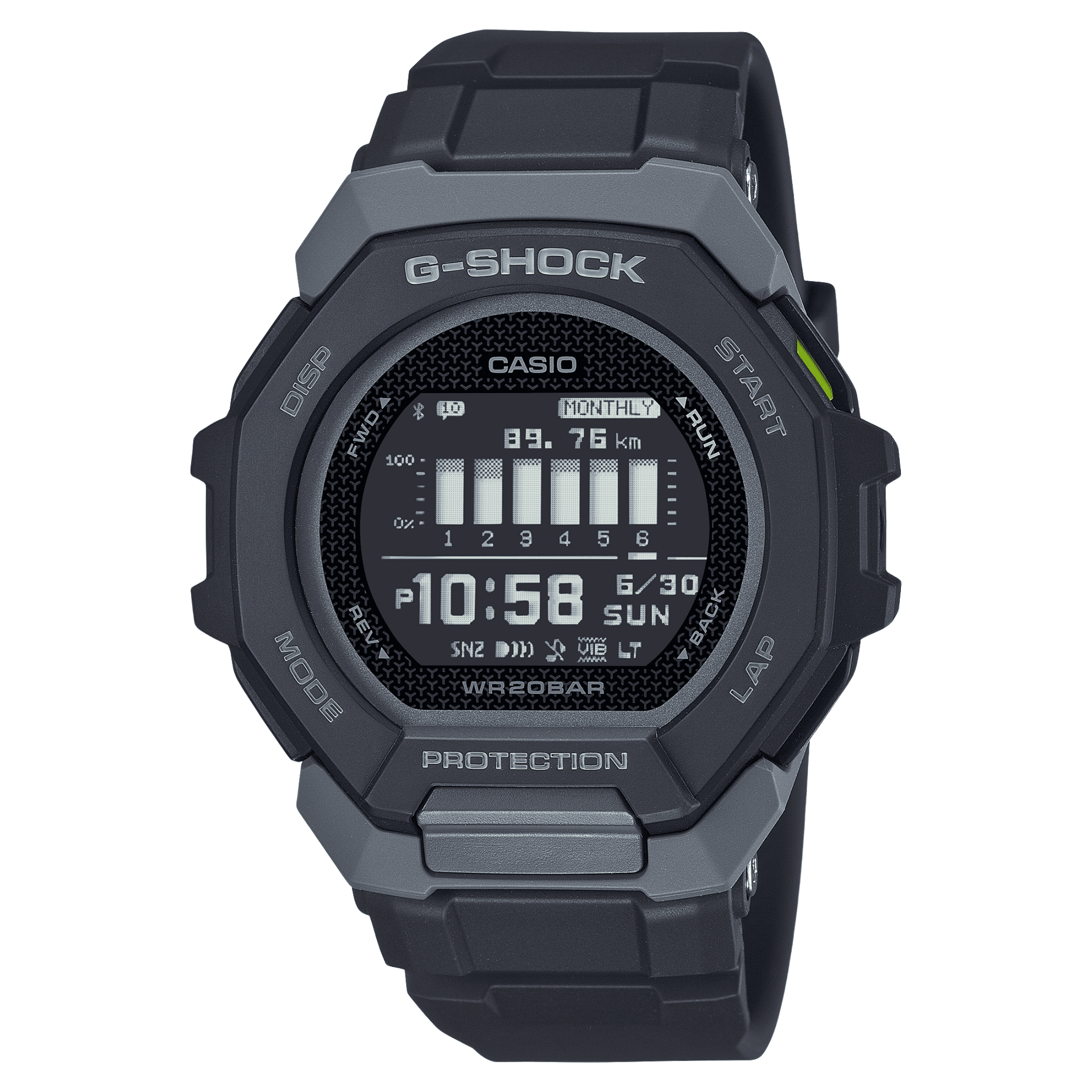 時計 casio G-SHOCK GBX-100NS-1JF Casio G-Shock G-LIDE GBX-100NS-1JF Men's Watch, Waterproof, Black