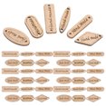 thumbnail image 1 of 50 piezas de etiquetas hechas a mano de madera botón de madera conector de costura de costura de estilo aleatorio, 1 of 7