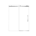 thumbnail image 4 of Noble House 60"x76" Frameless Sliding Shower Door, Tempered Glass with Stainless Steel Handle, Brushed Nickel, 4 of 9