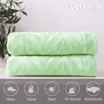 thumbnail image 7 of Whale Flotilla Soft Flannel Fleece Lightweight 50"x60" Throw Blanket, Brushed Chevron Design Fluffy Plush Cozy Blanket for All Seasons, Light Green, 7 of 7