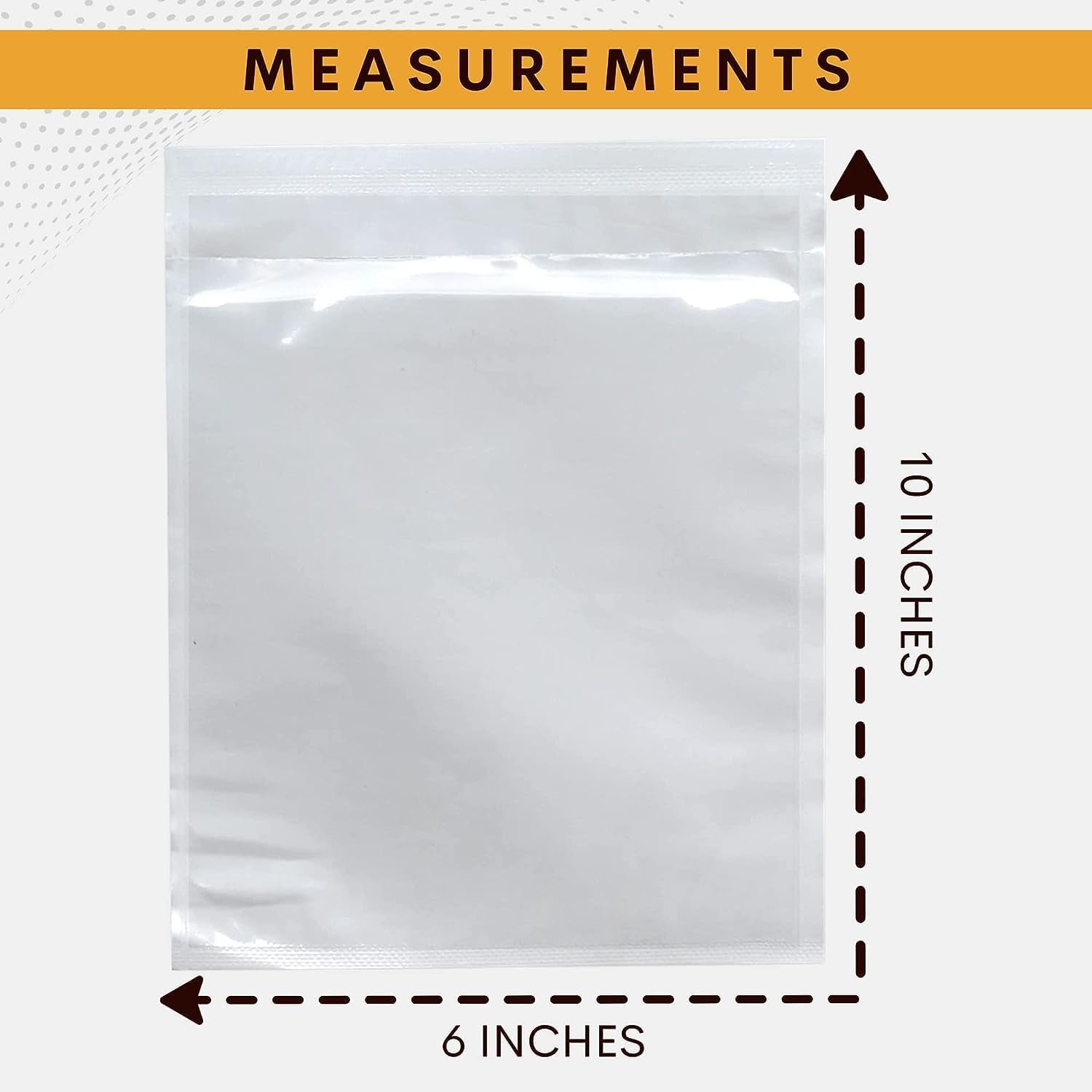 100 Pack 6"x10" Shipping Label Sleeves - Packing Slip Envelope Pouches with Self-Adhesive Peel & Seal - Clear Unprinted Plastic & Waterproof Mailing List Holder Ideal for Labels, Invoice & Documents