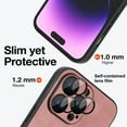 thumbnail image 4 of ELEHOLD Slim Magnetic Case for iPhone 11 Pro Max,PU Leather Stylish Logo View Window Camera Lens Protection Compatible with MagSafe Anti-Scratch Shockproof Case,Black, 4 of 7