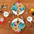 thumbnail image 6 of Coolnut Set of 4 Bright Painting Flowers Napkins Cloth Napkins 20"x20", Washable Polyester Dinner Napkins for Parties, Wedding, Restaurant, 6 of 6