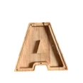 thumbnail image 4 of Hucha de madera con 26 letras en inglés, adornos de madera, hucha de acrílico transparente, 4 of 6
