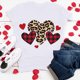 thumbnail image 4 of Pntutb camiseta de mujer camisetas divertidas lindas de manga corta de otoño camiseta Hearth Love camiseta regalo tops blusa regalo para parejas Pntutb Pntutb-4391, 4 of 6