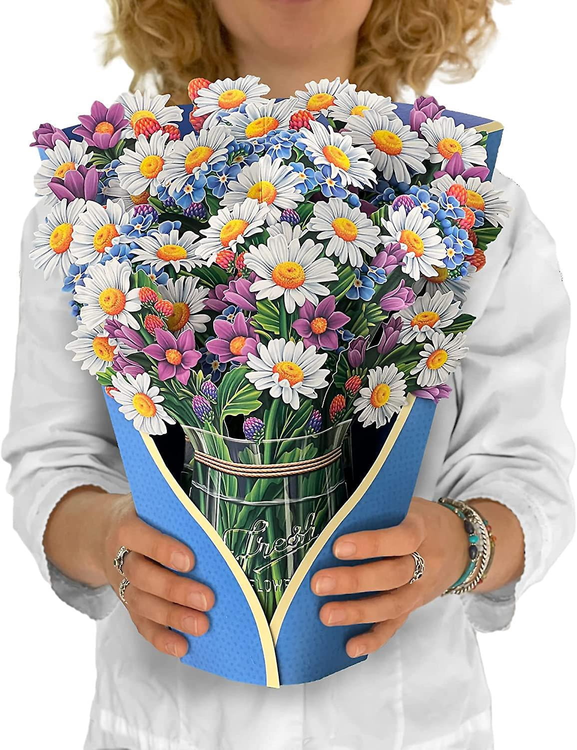Pop Up Cards, 12 Inch Life Sized Forever Flower Bouquet 3d Popup ...