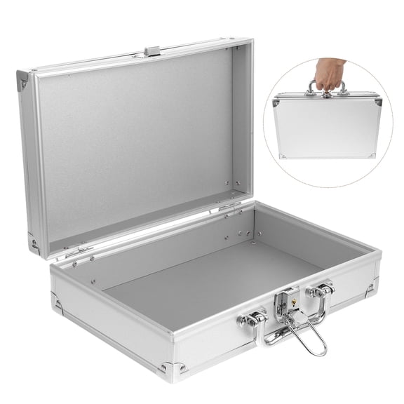 NICERIO Aluminum Alloy Tool Box Portable Hard Case for Office Storage