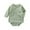 Green, variant on Baby Bear Embroidery Side-Snap Long Sleeve Bodysuit Toddler Neutral Casual Romper Size:0-2 Months