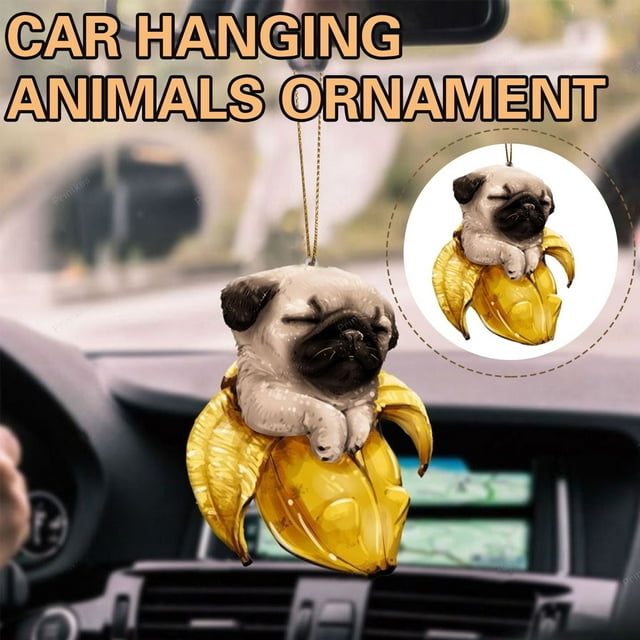 MirrorPlane View Rear Hanging Dog Ornament Decoration For Enhanced Visibility And Vehicle