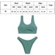 thumbnail image 2 of Nuevo traje de baño dividido sentido femenino ahuecado color sólido parte de atrás bonita bikini estilo de vacaciones, 2 of 5