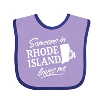 Inktastic Someone in Rhode Island Loves Me Boys or Girls Baby Bib