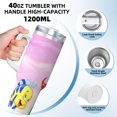 thumbnail image 4 of Taza de hielo Ariel de 40 oz con asa, taza aislada duradera que mantiene las bebidas calientes o frías, para deportes al aire libre, fitness, gran capacidad, talla única., 4 of 8
