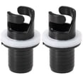 thumbnail image 2 of Inflatable Boat Kayak Air Valve Adapter, Perfect Connection For Paddle Board Electric Sup Air Pump, High Strength Hard Plastic 2Pcs Black Boats Foot Pumps Hose Adapter, Inflatable Kayaking Accessories, 2 of 5