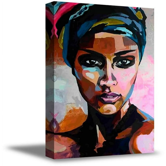 Awkward Styles African Woman Canvas Painting African Lady Portrait African Canvas Art Colorful Artwork for Bedroom African Fine Art Print African Woman Framed Artwork Gifts for Her Stylish Decor Ideas