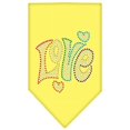 thumbnail image 1 of Technicolor Love Rhinestone Pet Bandana Yellow Size Small, 1 of 1