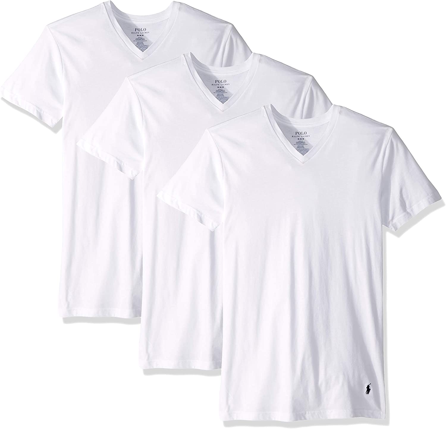 Polo Ralph Lauren Mens Slim Fit Cotton V-Neck T-Shirt 3-Pack Style-RSVNP3 - image 2 of 3