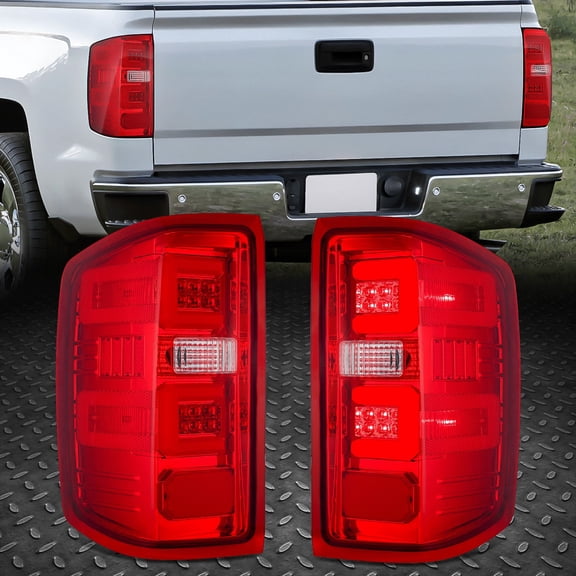 Nuvision LED C-Tube Bar Tail Light Brake Lamp Red for 14-19 Chevy Silverado GMC Sierra