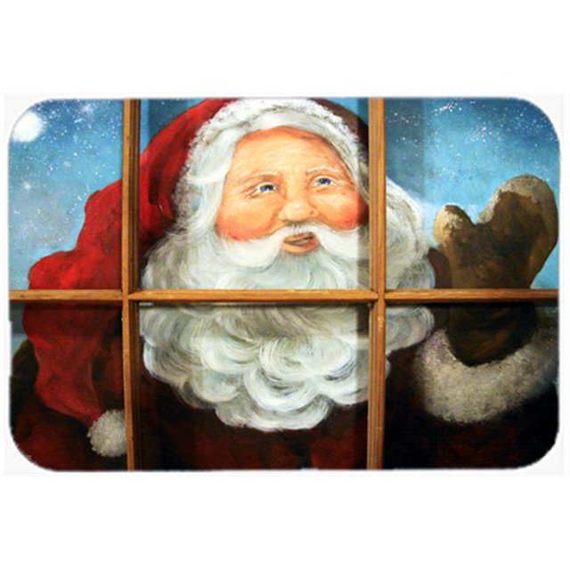 Kindly Visitor Santa Claus Christmas Kitchen & Bath Mat, 20 x 30