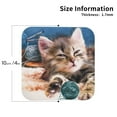 thumbnail image 2 of Leather Coasters with Heat-resistant for Drinks, Playful Cat Cup Coasters Cup Pad Mat for Tabletop Protection, Coffee Table, Office Desk and Housewarming Gift, 2 of 5