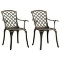 thumbnail image 1 of vidaXL Chaises de Jardin 2 Pcs Aluminium Coulé Bronze, 1 of 5