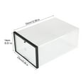 thumbnail image 4 of Storage Case  Plastic Shoes Box Clear Foldable Plastic Drawer Shoe Storage Case Stackable Box Organizer Black, 4 of 8