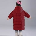 thumbnail image 2 of Eltusu Girls Puffer Jackets, Zip up Waterproof Winter Long-Length Thermal Outerwear Wine Size 10-11 T, 2 of 4