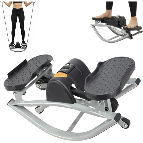 Rock Stepper Workout Machine, Lateral Rocking Fitness Stepper, Compact Exercise Equipment for Leg Core Glute Training, Low-Im-Pact Lateral Steppers, for Exercise at Home, Step Rocker for Knees Joints