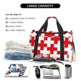 thumbnail image 5 of Honeii Red Cross 1 Print Gym Bag,Carry on Weekender Overnight Bag, Travel Duffel Bags, Personal Item Travel Bag,Tote Bag,Workout Dance Bag, 5 of 7