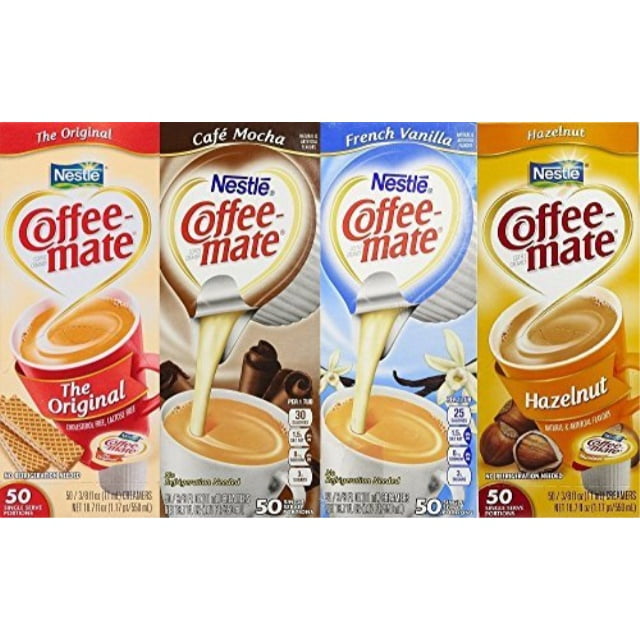 coffee mate liquid .375oz variety pack (4 flavors) 200 count