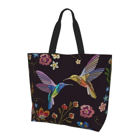 Yiaed Humming Bird Print Handbag for Women Tote Purse Shoulder Bag Large Fashion Hobo Purse Handbag Shopping Tote
