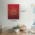 thumbnail image 2 of Susaid Happy New Year Pattern Vertical Canvas Wall Decor 12x16in - Waterproof with Wood Frame & Damage-Free Hanging Kit, 2 of 8