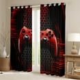 thumbnail image 4 of Castle Fairy Red Gamepads Boy Black Out Curtains,Video Game Curtains Pack of 2 (42x63 Each),Geometric Honeycomb Bedroom Curtains,Luxury Bedroom Decor, 4 of 6