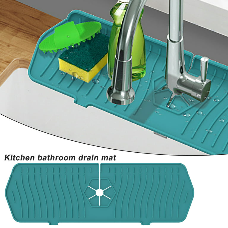 Sink Faucet Mat - Super Soft, Wear-resistant Silicone, Sink Splash-proof  Protective Mat, Faucet Drain Pad, Kitchen Supplies
