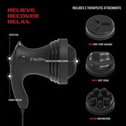 FitRx Handheld Shiatsu Neck and Back Massager with Multiple Speeds and Attachments