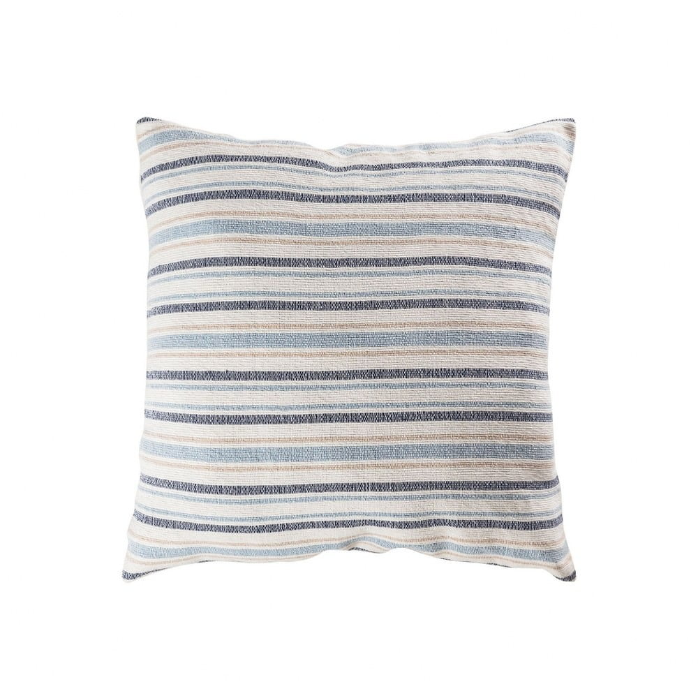 Multi Colored Blue and White Striped Pillow Cover 24x24-inch Pillow ...