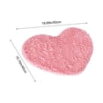 thumbnail image 3 of COM1950s Heart Shaped Doormat, Soft Absorbent Rug with Non-Slip Backing for Bathroom and Entryway, Available in Multiple Colors (20x16 Inches), 3 of 7