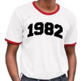 thumbnail image 2 of 1982 College Style Ringer Tee Shirt Unisex 2X-Large White/Red, 2 of 5