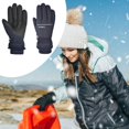 thumbnail image 4 of Gants Thermiques Imperméables Doigts Complets Cyclisme Extérieur Temps Froid Hommes Femmes HX 103 Bleu, 4 of 8