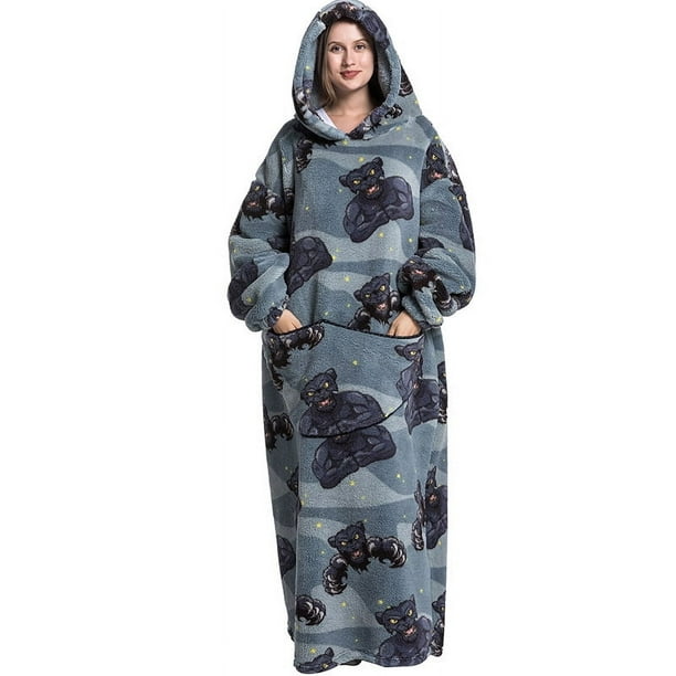 Sudadera deportiva usable, jersey térmico extragrande, sudadera con capucha informal y ropa de casa larga.