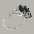 thumbnail image 3 of LBG British Made 10k White Gold Natural Sapphire Womens Promise Ring - 33 size options - Size 7, 3 of 5