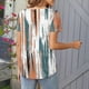 thumbnail image 3 of Mujeres de Verano Tops de Manga Corta Impresa Casual Cuello Redondo Plisado Superior 95% Poliéster 5% Spandex, Blusa de Moda para Todas las Estaciones, 3 of 6