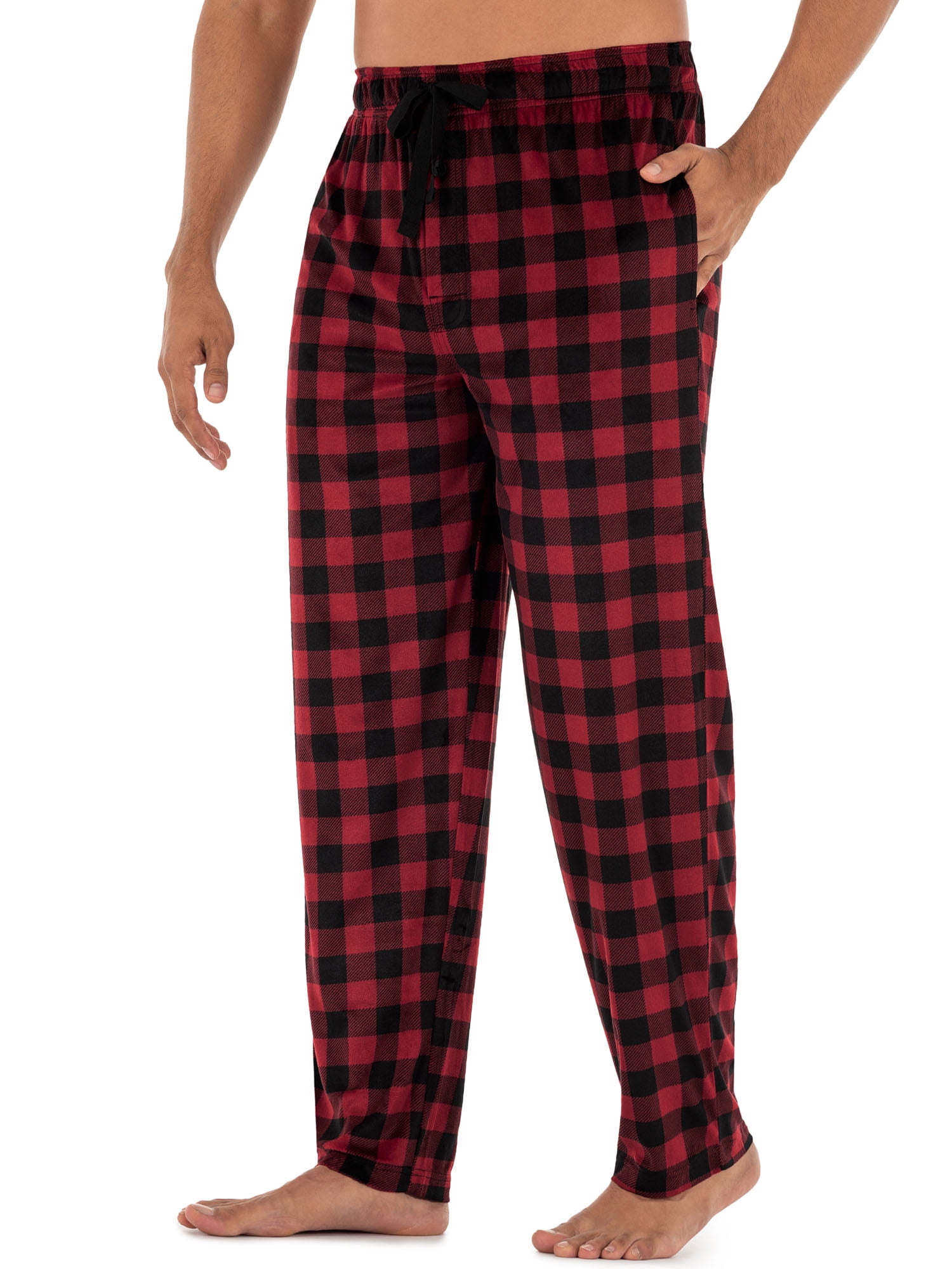 George Men s Fleece Plaid Sleep Pants Walmart