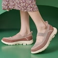 thumbnail image 2 of Womens Orthopedic Platform Walking Shoes Comfortable Knit Color Block Memory Foam Slip on Nursing Work Loafers Sneakers, 2 of 6