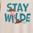 thumbnail image 3 of Zootopia 2 - Nick The Fox Stay Wilde -Womens Oversized Graphic T-Shirt, 3 of 5