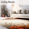 thumbnail image 2 of ODIKA 4'x6' Machine Washable Non-Slip Area Rug, Earthy Tones & Abstract Floral Design High Traffic Rug, Beige, 86079, 2 of 7