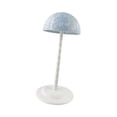 thumbnail image 4 of Soporte para la cabeza, organizador de gorras con cúpula de encaje, cabeza de maniquí para peinar el cabello Azul claro, 4 of 8