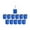 Blue, variant on PSBM Mini Blue Stretch Wrap with Handle, 12 Pack, 5" x 1000', 80Ga, Dark/Opaque Tint Plastic Cling for Bundling, Strapping, Wrapping