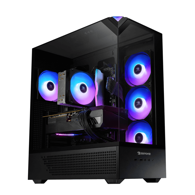 iBUYPOWER Element PC de Jeu de Bureau, Intel Core i5 14400F, GeForce RTX 5060Ti 8 Go, 16 Go DDR5 RGB 1 To SSD, Win 11 Home, Clavier et Souris RGB, Étui de Jeu en Verre Trempé RGB, Noir